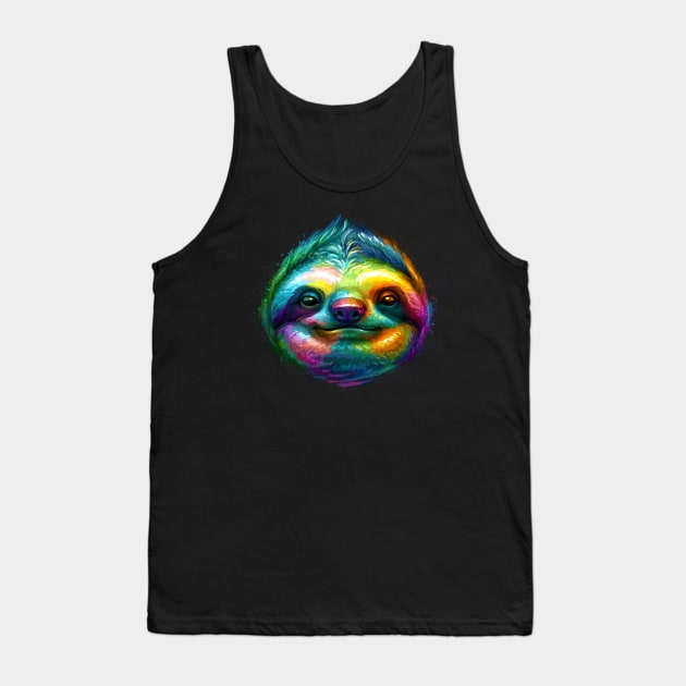 Colorful Sloth Tank Top by stonemask